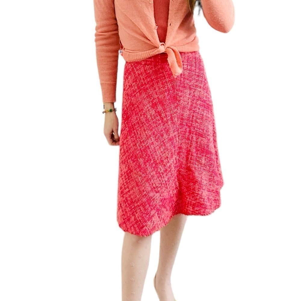 Marc Jacob’s collection runway y2k tweed Barbie peach skirt